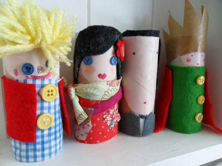 Поделки из туалетной бумаги фото Finger Puppets Crafts, Best kids toys, Diy for kids