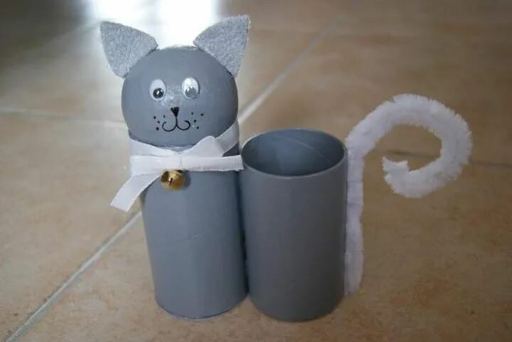 Поделки из туалетной бумаги фото Pin auf Ezio lilou Klorollen basteln, Kinderbasteleien, Tiere basteln