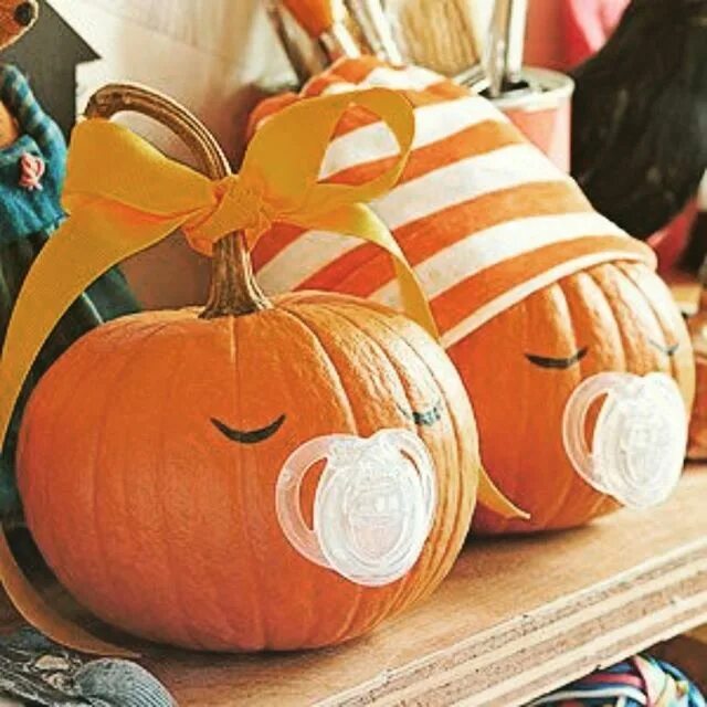 Поделки из тыквы фото DIY MINI GERMINADOR MY BASA DIY Baby shower pumpkin, Pumpkin decorating, No carv