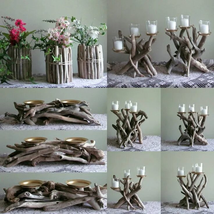 Поделки из веток деревьев своими руками декор DriftingConcepts shared a new photo on Etsy Dekoration, Herbst dekoration, Diy d