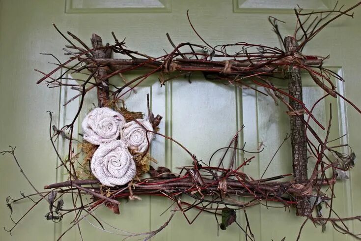 Поделки из веток деревьев своими руками декор Twig crafts, Twig wreath, Arts and crafts for kids
