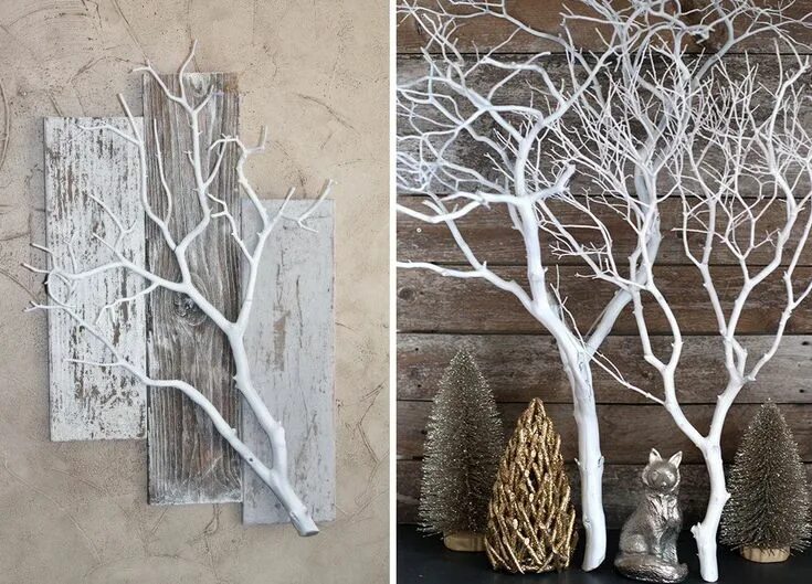 Поделки из веток деревьев своими руками декор 18 Rustic Wall Art & Décor Ideas Branch decor, Tree branch decor, Tree branch wa