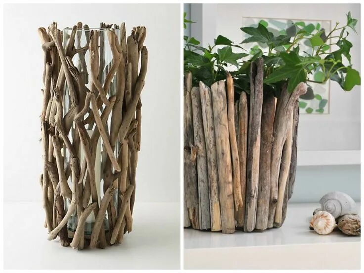 Поделки из веток и деревьев фото Идеи из спилов, веток Tree branch decor diy, Tree branch crafts, Tree branch dec