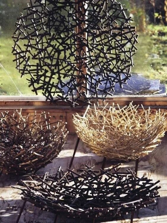 Поделки из веток своими руками фото Easy DIY decorations for home and garden projects from twigs My desired home Dek