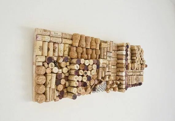 Поделки из винных пробок фото Wall Art Wine cork art, Cork art, Cork crafts