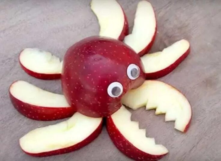 Поделки из яблок фото Fruit Animals So Adorable You'll Keep Them Alive At ALL Costs Fruit animals, Foo