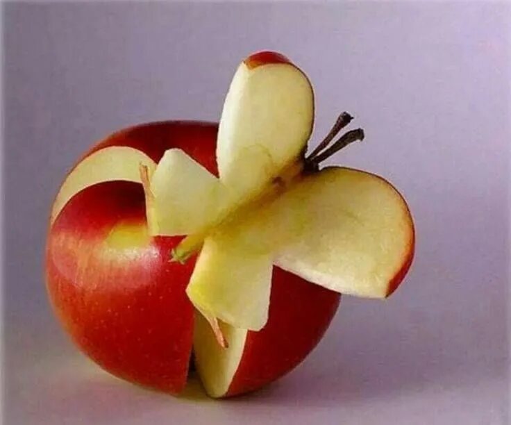 Поделки из яблок фото Pin em FRUITS et LEGUMES Decoração de frutas, Alimento fofo, Design de comida