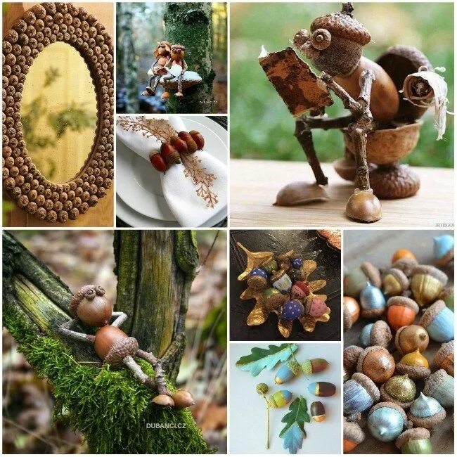 Поделки из желудей для детей фото Wunderbare Deko aus Eicheln Insect crafts, Diy decor, Diy christmas ornaments