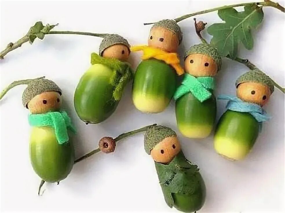 Поделки из желудей для детей фото Осенние поделки с детьми Acorn crafts, Fall crafts diy, Fall crafts