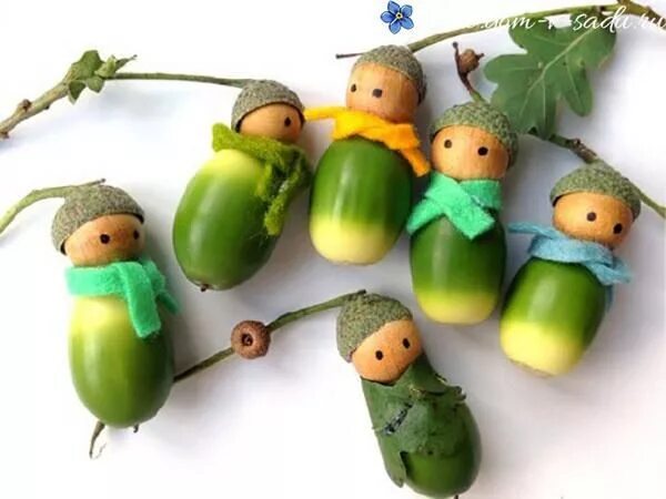 Поделки из желудей своими руками фото Что можно сделать из желудей и листьев - поделки и декор дома Acorn crafts, Fall