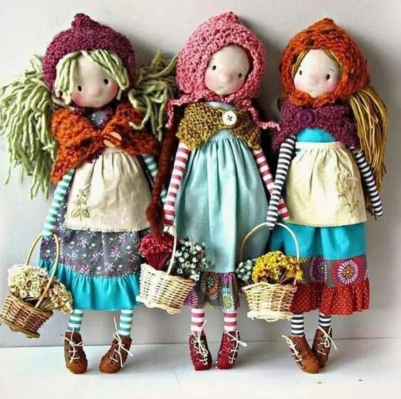 Поделки куклы фото ♥ ️♥ ️♥ Cute dolls, Dolls handmade, Soft dolls