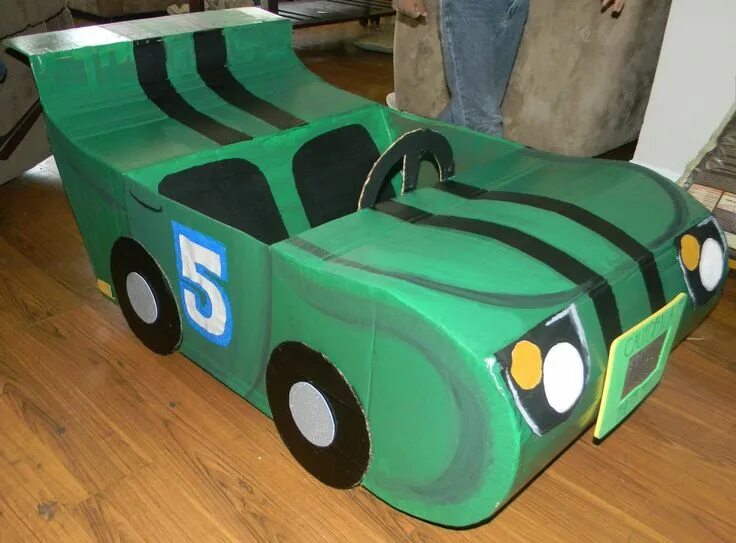 Поделки мальчика фото Word of Mouth...Lend Me Your Ear: Craft DIY - Cardboard Race Car Tutorial Cardbo