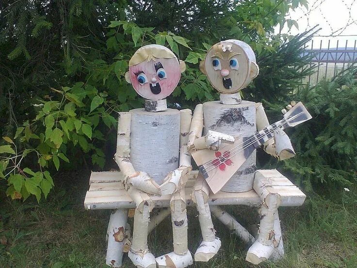 Поделки на дачу из дерева фото ВО САДУ ЛИ -В ОГОРОДЕ И НА ДАЧЕ! Wood yard art, Wood log crafts, Wood crafts
