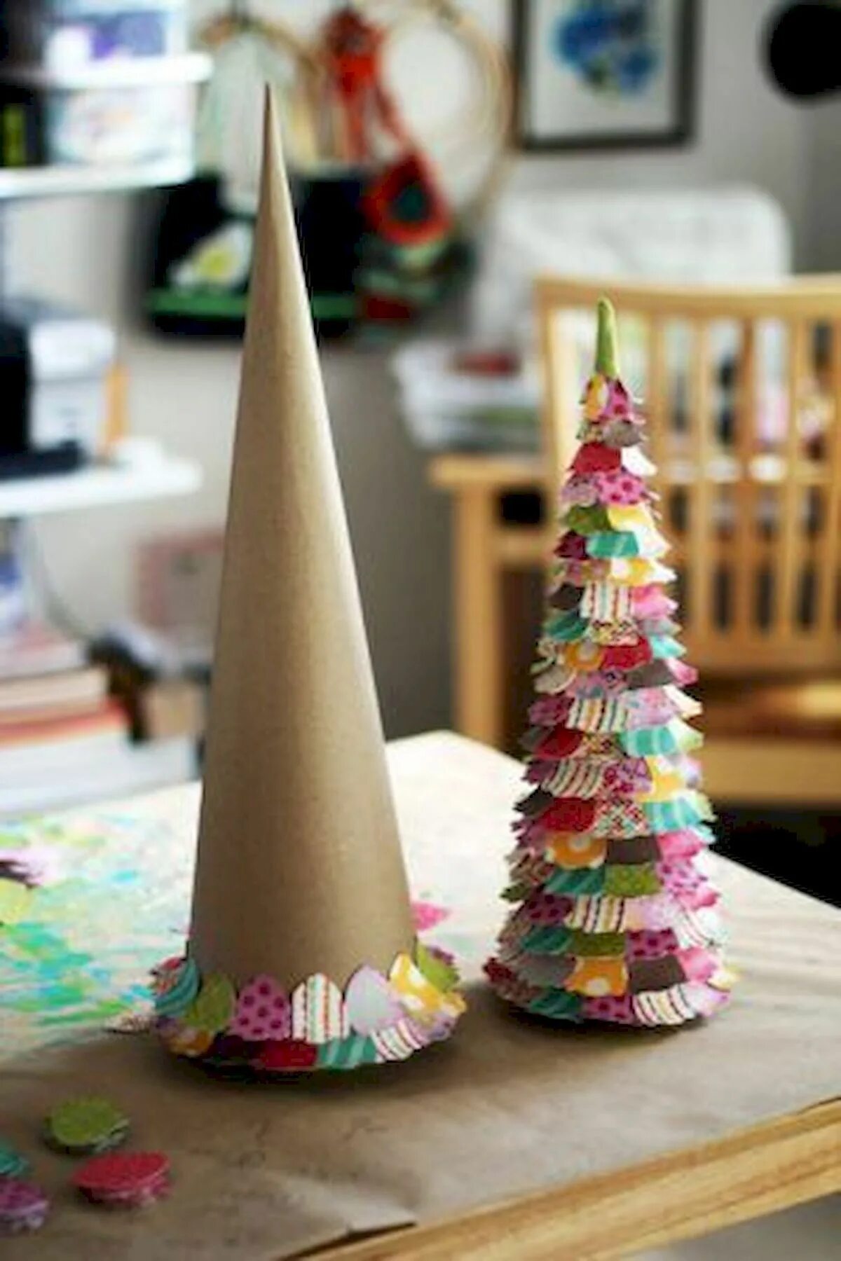 Поделки на новый год фото Awesome 50 Picture Ideas-Christmas tree from paper Christmas crafts, Holiday cra