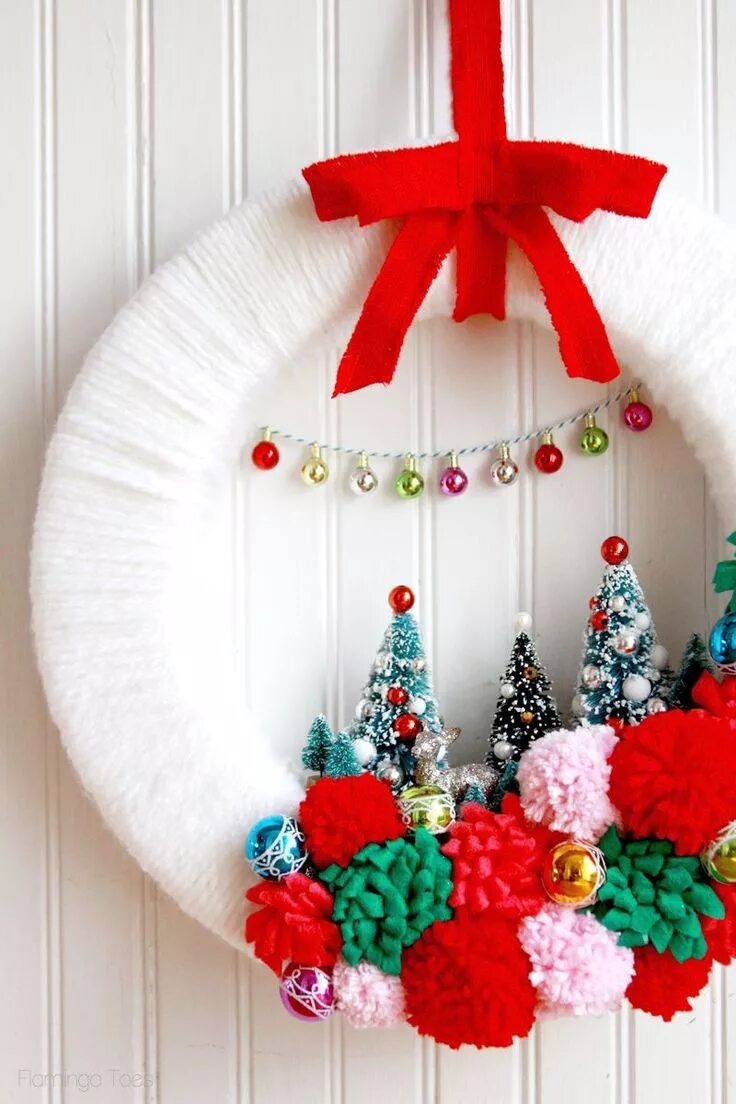 Поделки на новый год фото christmas wreath ideas retro Christmas wreaths diy, Holiday wreath craft, Christ