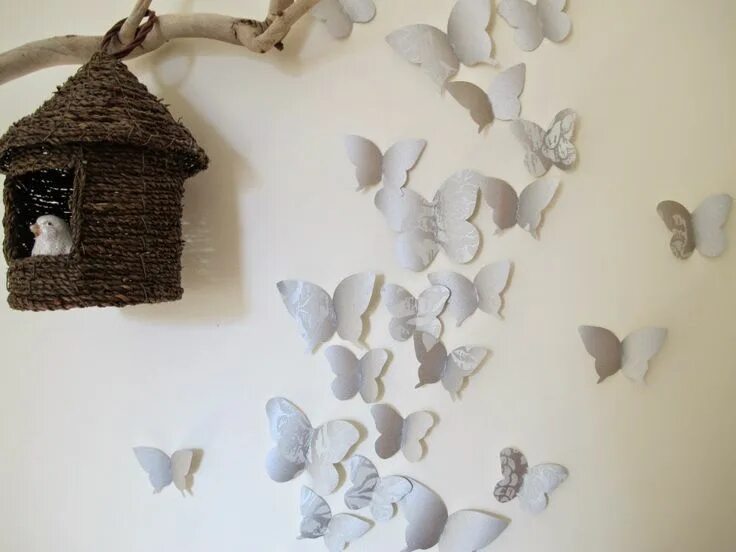 Поделки на стену фото Living Styles: Motýlie krídla... dekorácie na stenu Butterfly wall decor, Diy wa
