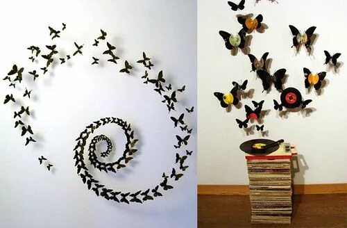 Поделки на стену своими руками фото beer can butterflies Butterfly wall art, Vinyl wall art, Butterfly art