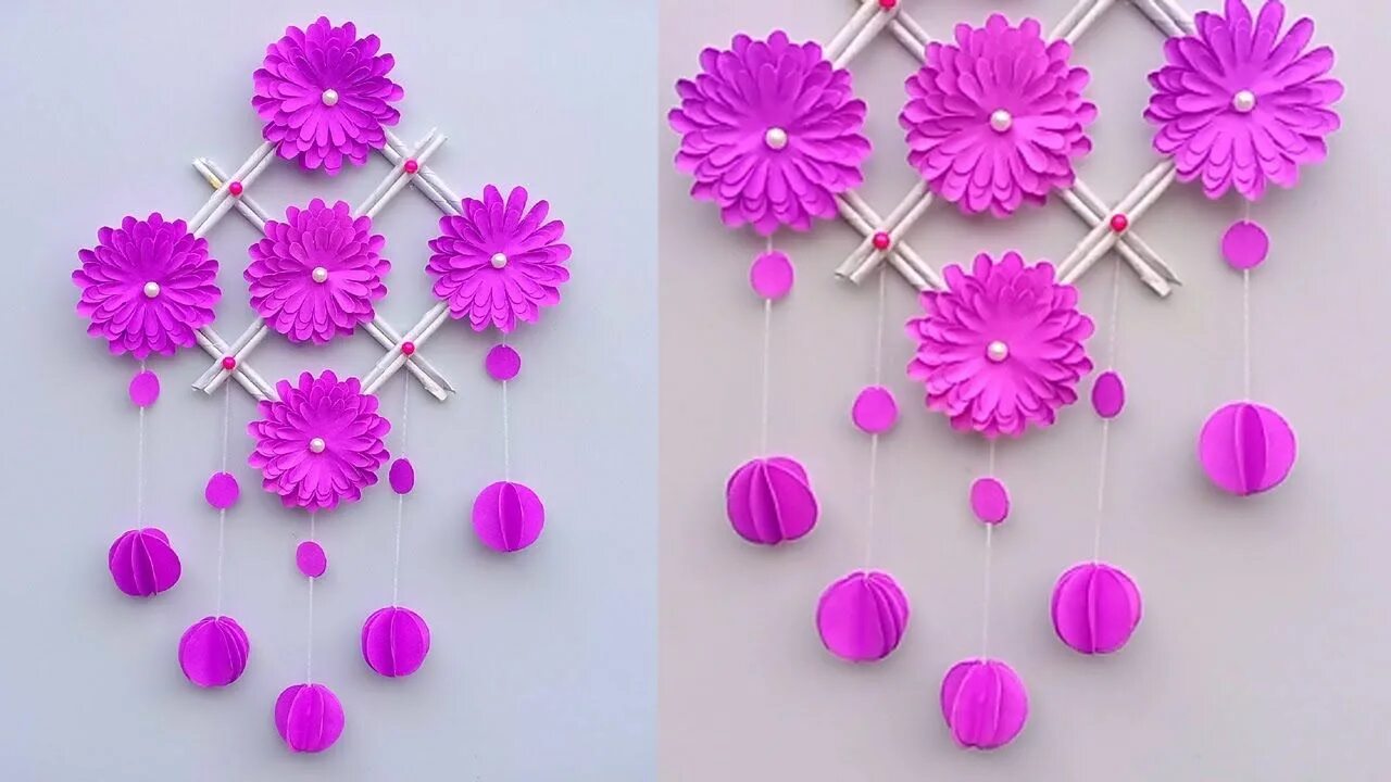 Поделки на стену своими руками фото DIY Paper craft ideas ! Easy wall hanging ! room decoration ideas ! wast... Pape