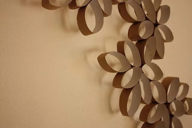 Поделки на стену своими руками фото Toilet Paper Rolls...reinterpreted Toilet paper crafts, Toilet paper roll art, R