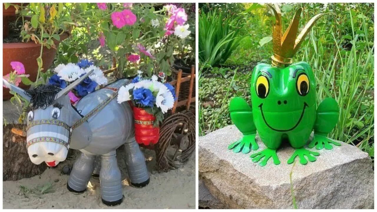 Поделки пластиковых бутылок фото Ideas flowerpots from plastic bottles . Идея цветочных горшков из пластиковых бу