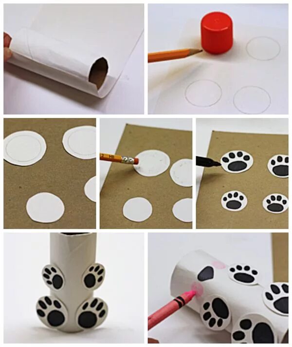 Поделки поэтапные фото Cardboard Tube Polar Bear - Crafts by Amanda Polar bear craft, Winter crafts for