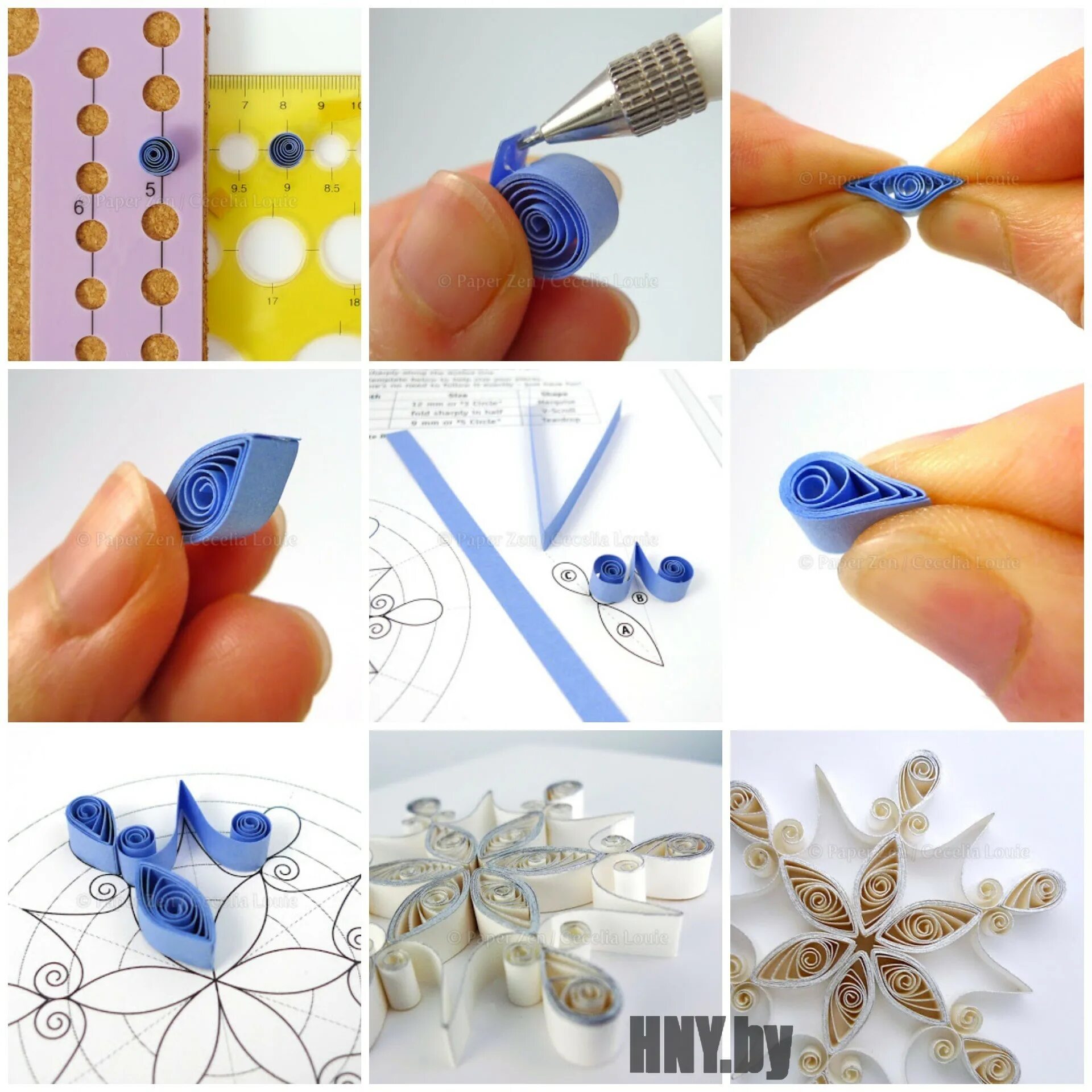 Поделки пошаговая инструкция с фото quilling-snezhinka-01 Happy New Year