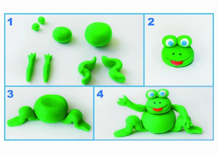 Поделки с воздушного пластилина пошагово фото Springtime frogs for Pesach - a project for kids Clay crafts for kids, Vbs craft