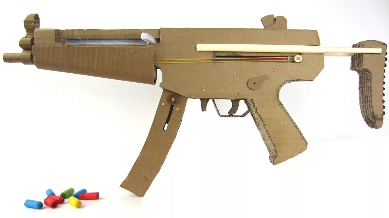 Поделки самоделки автомат How To Make Mp5 That Sh00ts - With Magazine - YouTube