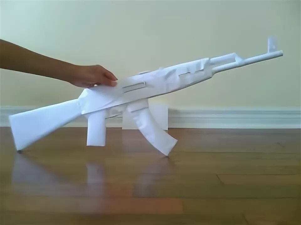 Поделки самоделки автомат из бумаги Paper AK 47 - YouTube