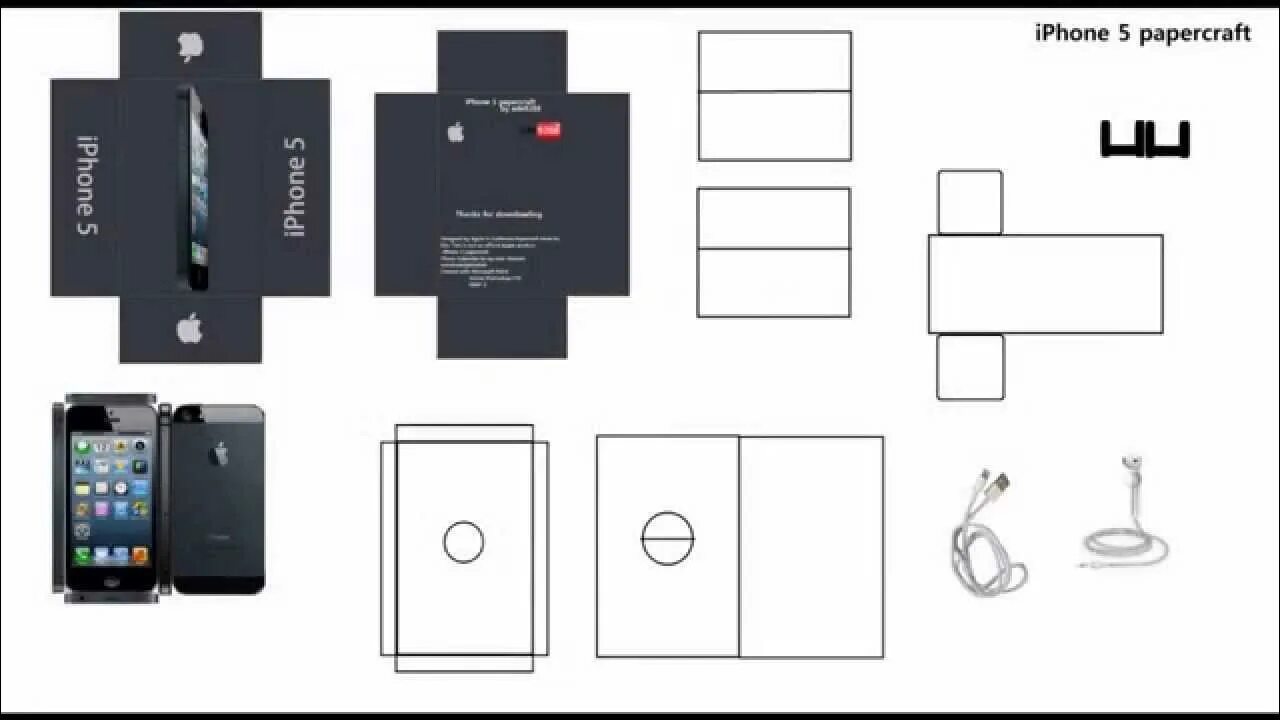 Поделки самоделки айфон iPhone 5 papercraft - YouTube