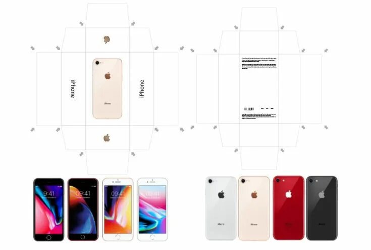 Поделки самоделки айфон Iphone 8 papercraft Caja de amazon, Imprimibles para muñecas, Manualidades para 