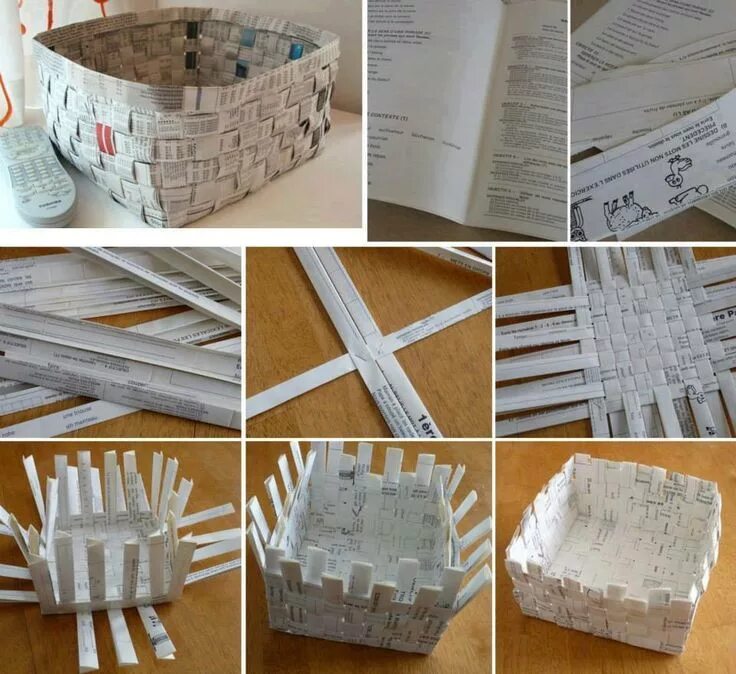 Поделки самоделки без бумаги корзинка из бумаги Diy paper, Paper basket diy, Paper crafts diy