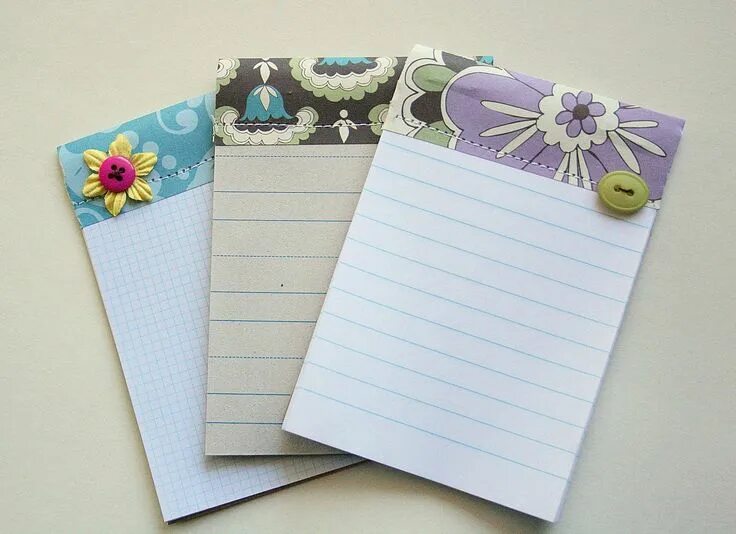 Поделки самоделки блокнот These would be fun to put together and sew the cute border along the top. Love i