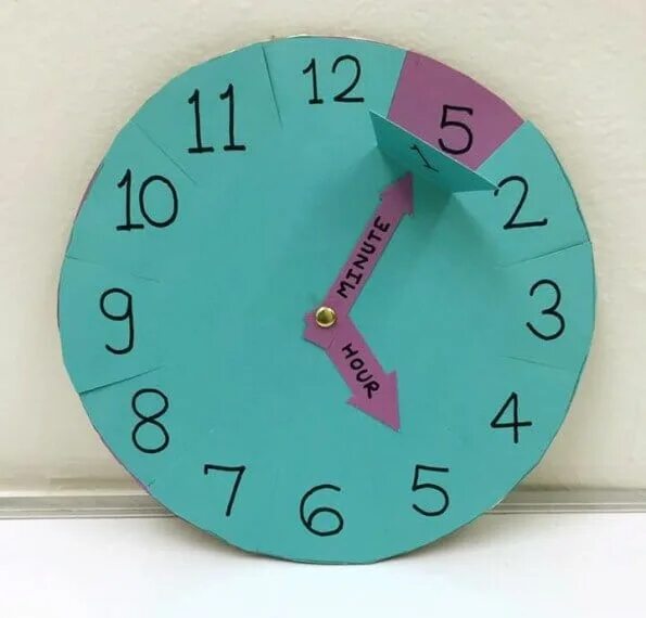 Поделки самоделки часы из бумаги 20 Enjoyable Math Crafts and Activities for World Maths Day Clock for kids, Lear