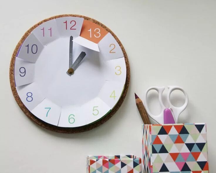 Поделки самоделки часы из бумаги Uhrzeit lernen - IKEA Hack für Kinder mit kostenloser Bastelvorlage Clock, Clock