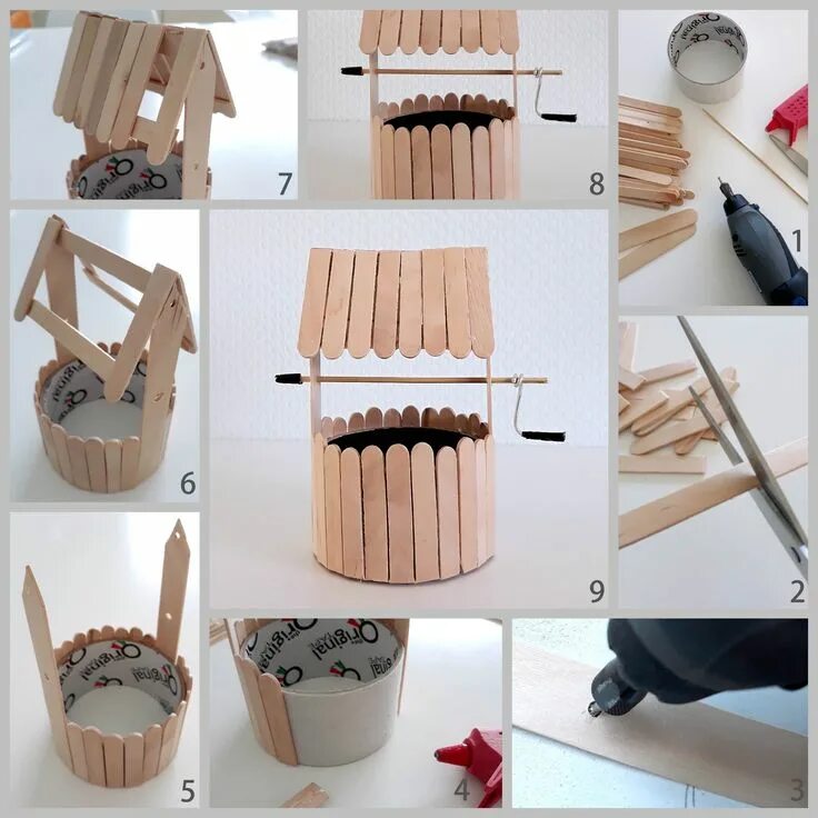 Поделки самоделки что можно Sprookjesmaand: kikkerkoning - Popsicle stick crafts house, Popsicle crafts, Cra