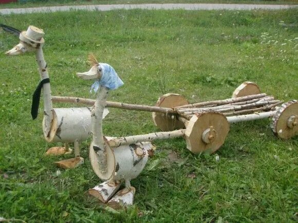 Поделки самоделки для лета Pin by Vicki Graham on Gardening Garden crafts, Wood log crafts, Wood creations