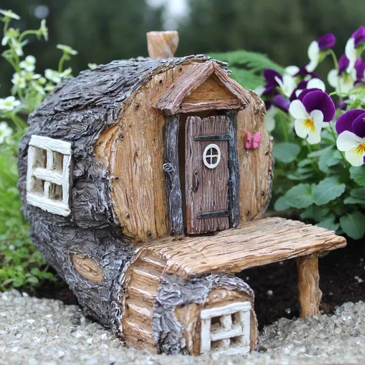 Поделки самоделки домик FAIRY GARDEN Miniature Hidden Hollow Mini Dollhouse eBay Fairy garden diy, Fairy