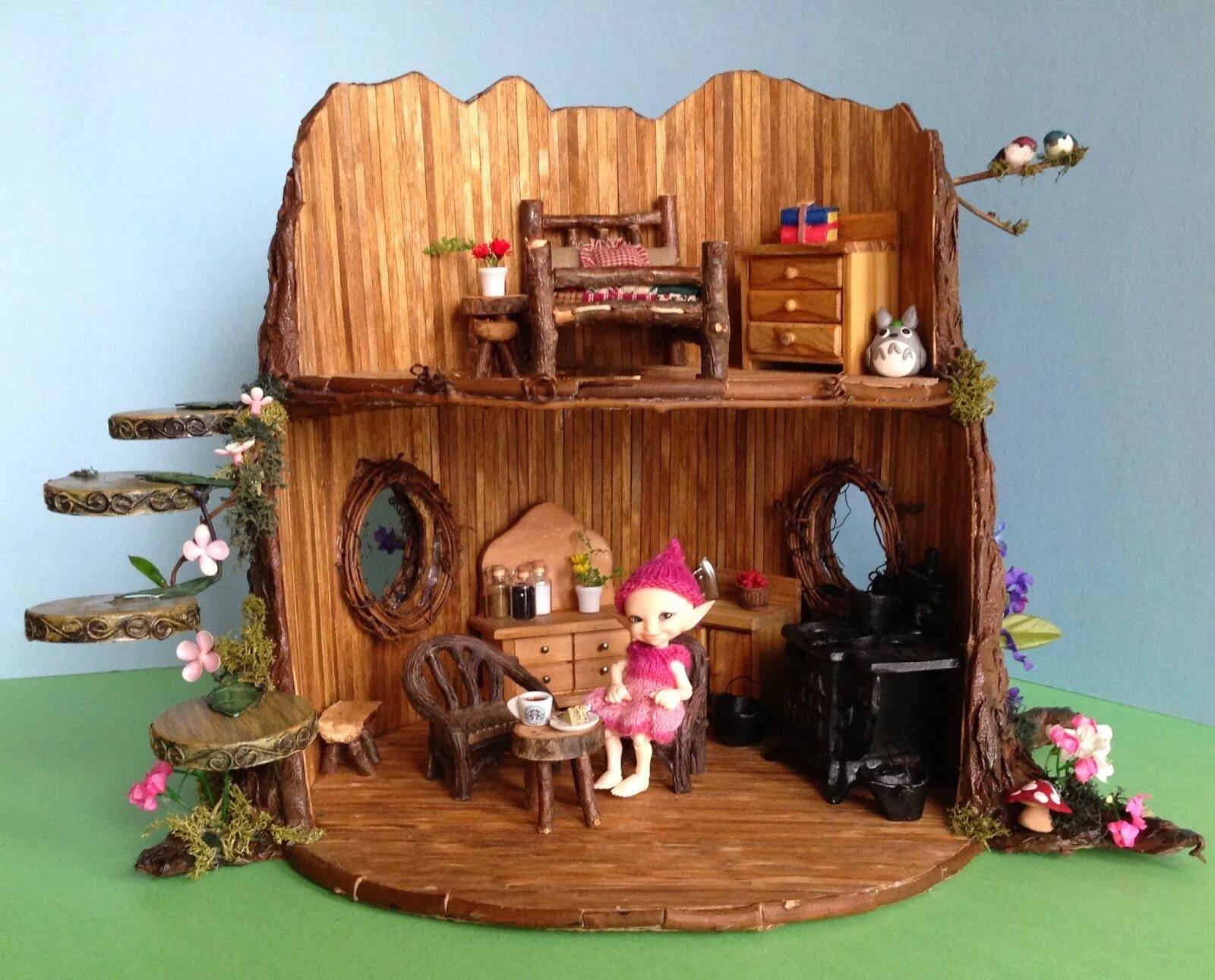 Поделки самоделки домик для лалафанфан Once Upon A Doll Collection : BJD Fairy Tree Dollhouse Craft Project Fairy house