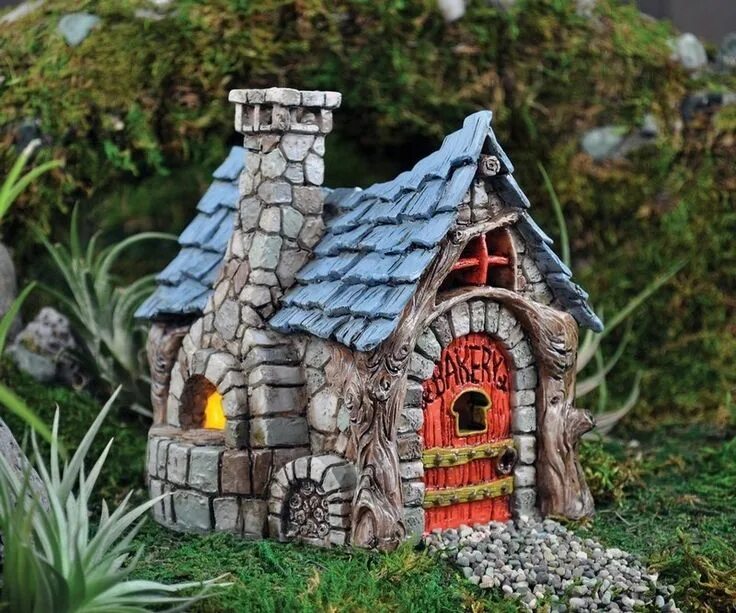 Поделки самоделки домик для лалафанфан 54) Одноклассники Fairy garden houses, Miniature fairy gardens, Fairy garden