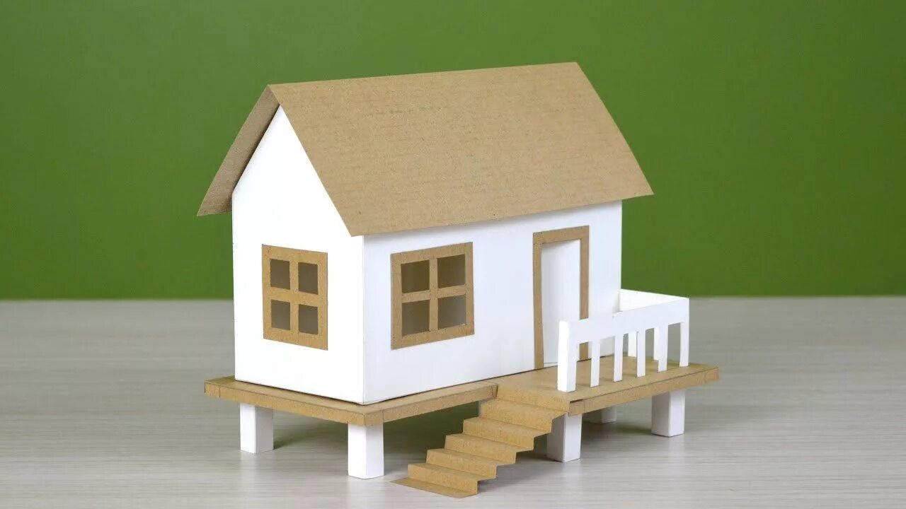 Поделки самоделки домик из бумаги Wow ! beautiful paper house how to make a attractive house from paper - DIY - Yo