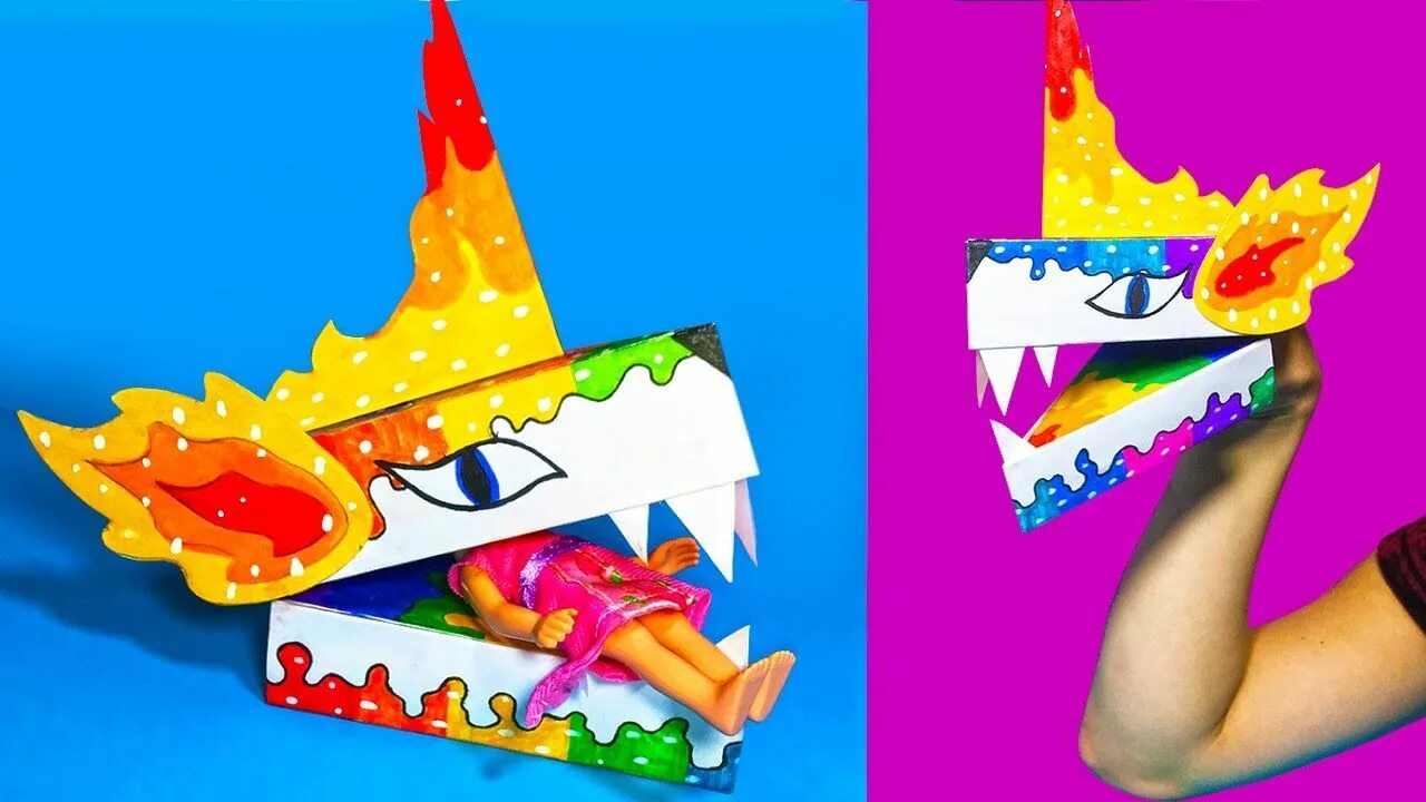 Поделки самоделки дракон на руку Дракон на руку из бумаги как в Тик Ток Paper dragon on hand from Tik Tok in 2022