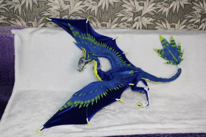 Поделки самоделки дракон на руку Дракон. Синий дракон. Игрушка дракона. - купить в Каменск-Шахтинском, цена 22 50