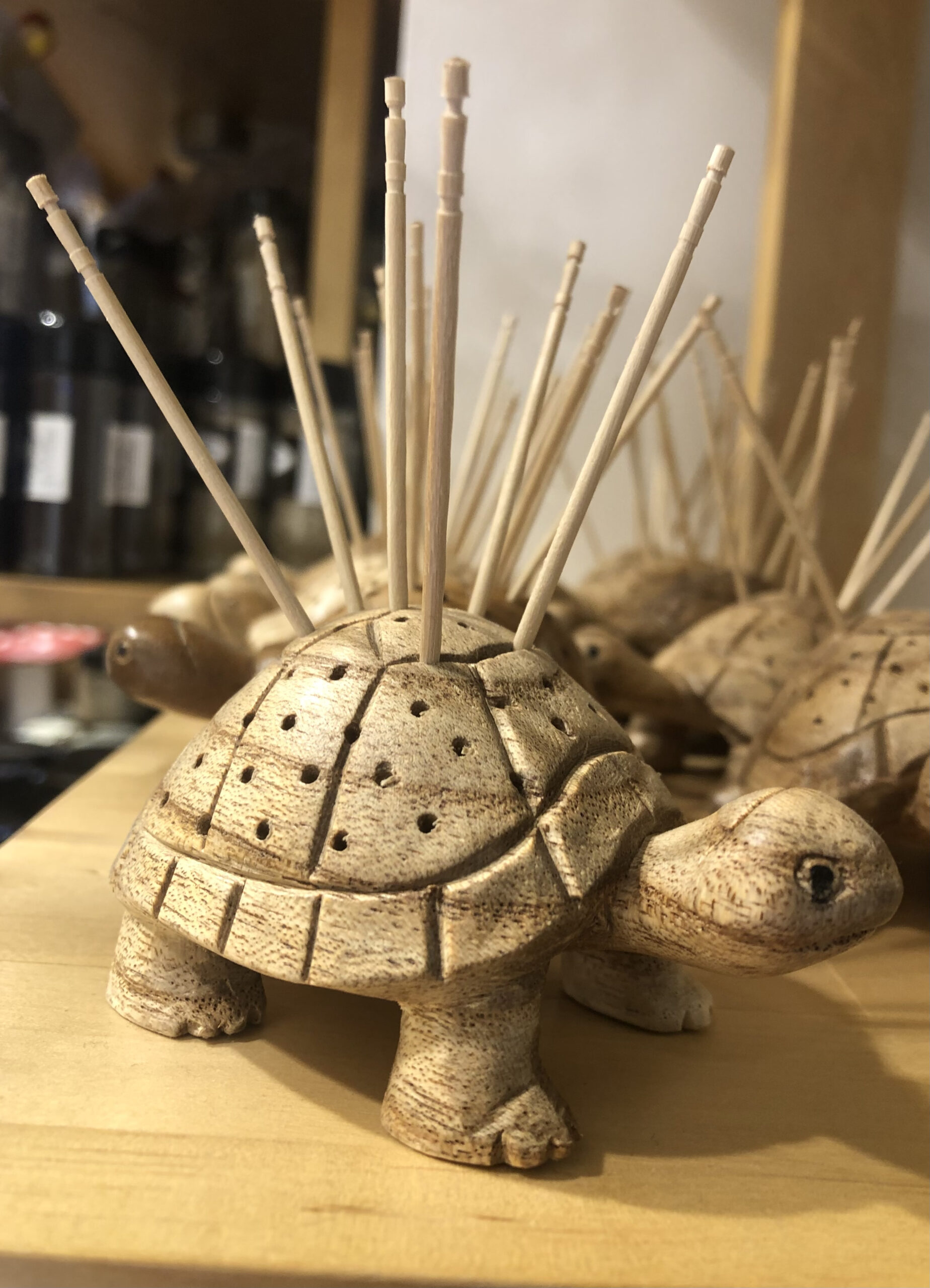 Поделки самоделки дзен Wooden toothpick holder turtle - La Boutique du Champignon