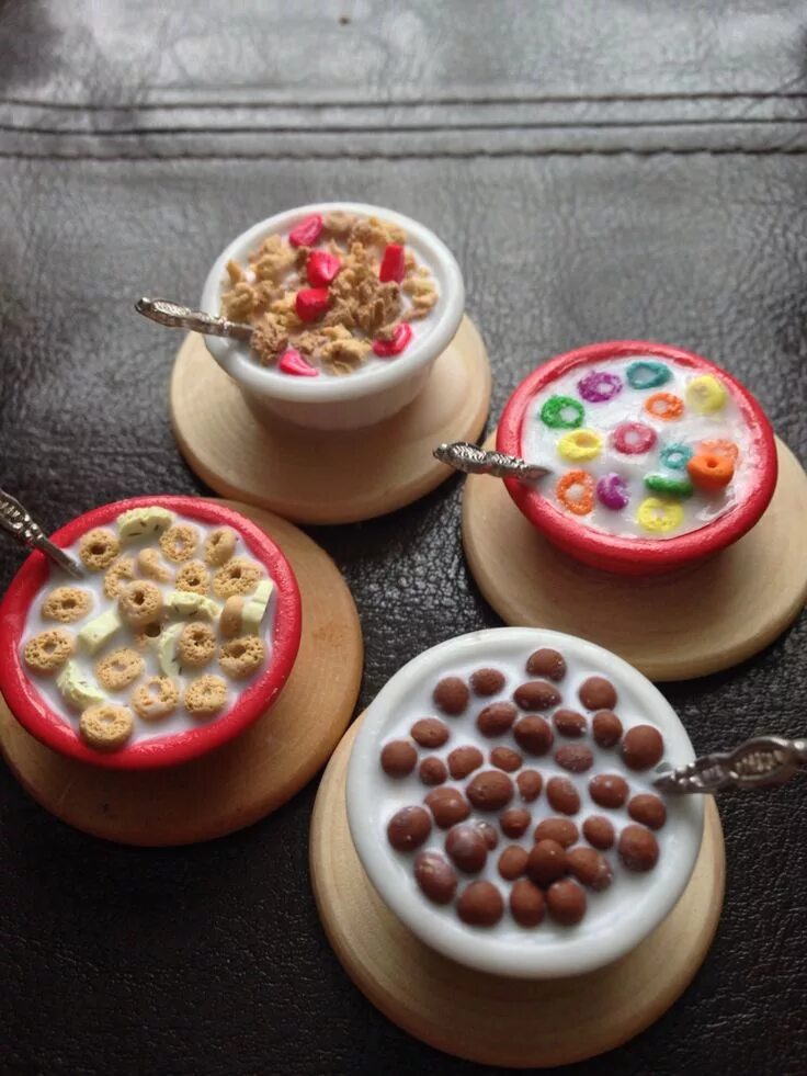 Поделки самоделки еда Miniature cereal I made Miniature food, Clay food, Tiny food