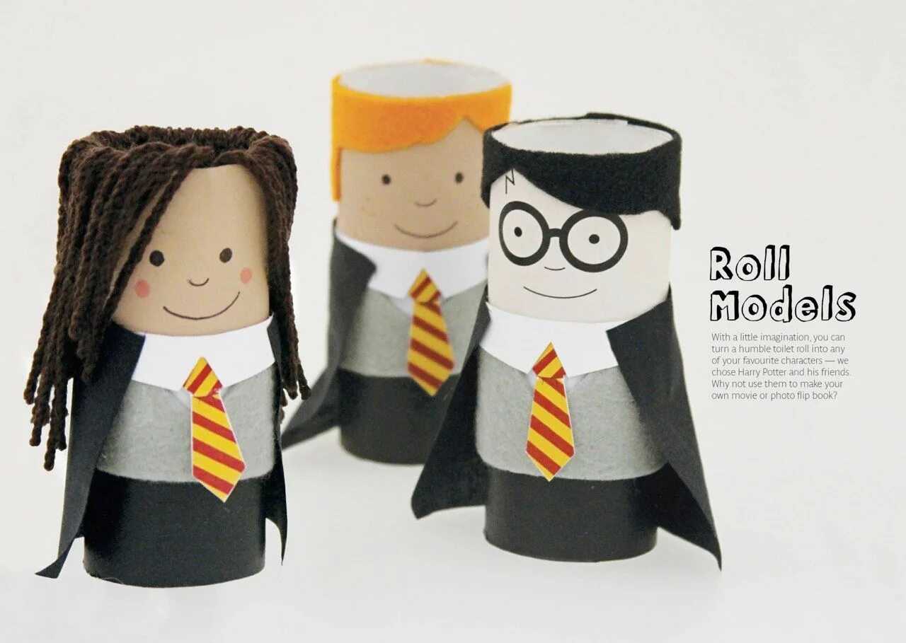 Поделки самоделки гарри поттер Roll models Harry potter activities, Harry potter crafts, Harry potter day