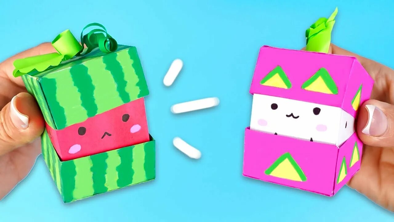 Поделки самоделки игрушки Фруктовые СКВИШИ из бумаги - YouTube