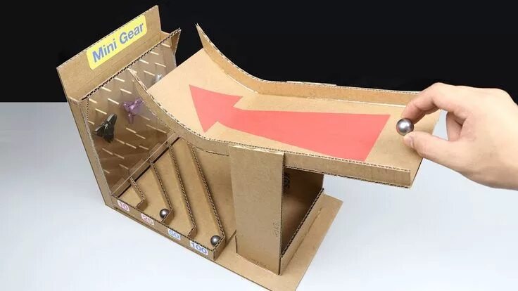 Поделки самоделки игры своими руками How to Make Steel Marble Game from Cardboard Cardboard crafts kids, Marble games