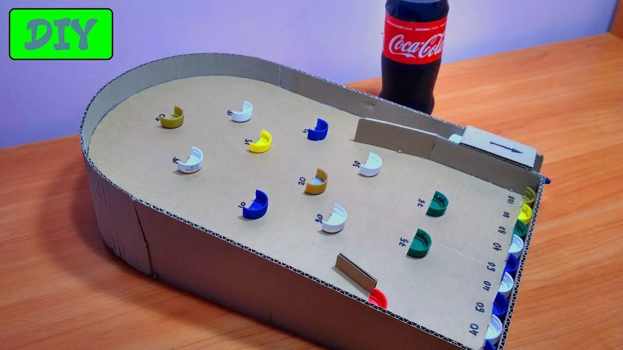 Поделки самоделки игры своими руками How To Make Amazing Board PINBALL Game from Cardboard at Home DIY - YouTube