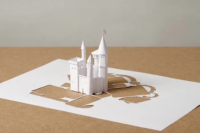 Поделки самоделки из белой бумаги Impenetrable Castle, 2005 Peter callesen, Paper cut art, Paper sculpture